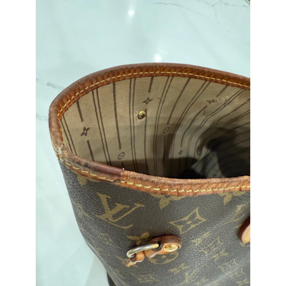 Louis Vuitton Monogram Neverfull MM Tote Bag Brown